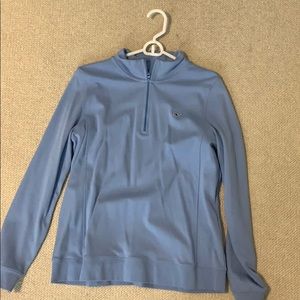 vineyard vines blue half zip